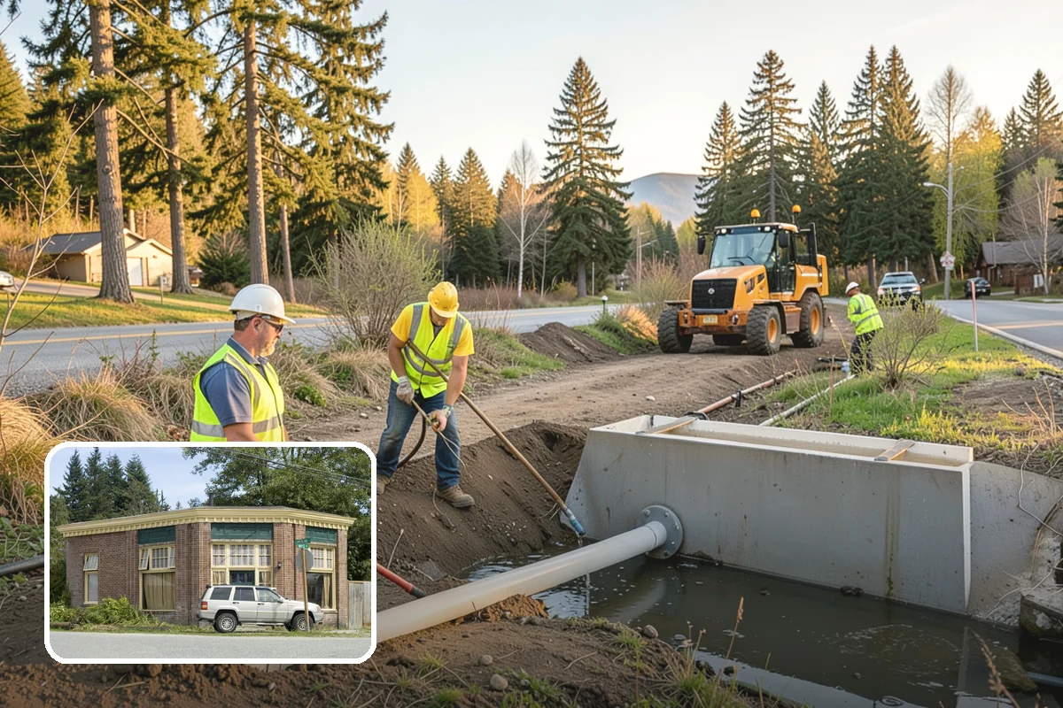 Valley Gutter Construction in Hamilton, Skagit County, WA - Precise flow-line grades that prevent ponding