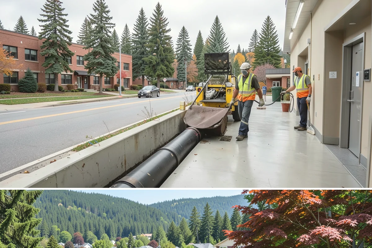 Valley Gutter Construction in Index, Snohomish County, WA - Installing valley gutters ahead of the fall rainy season ensures drainage improvements are in place before peak stormwater flows.