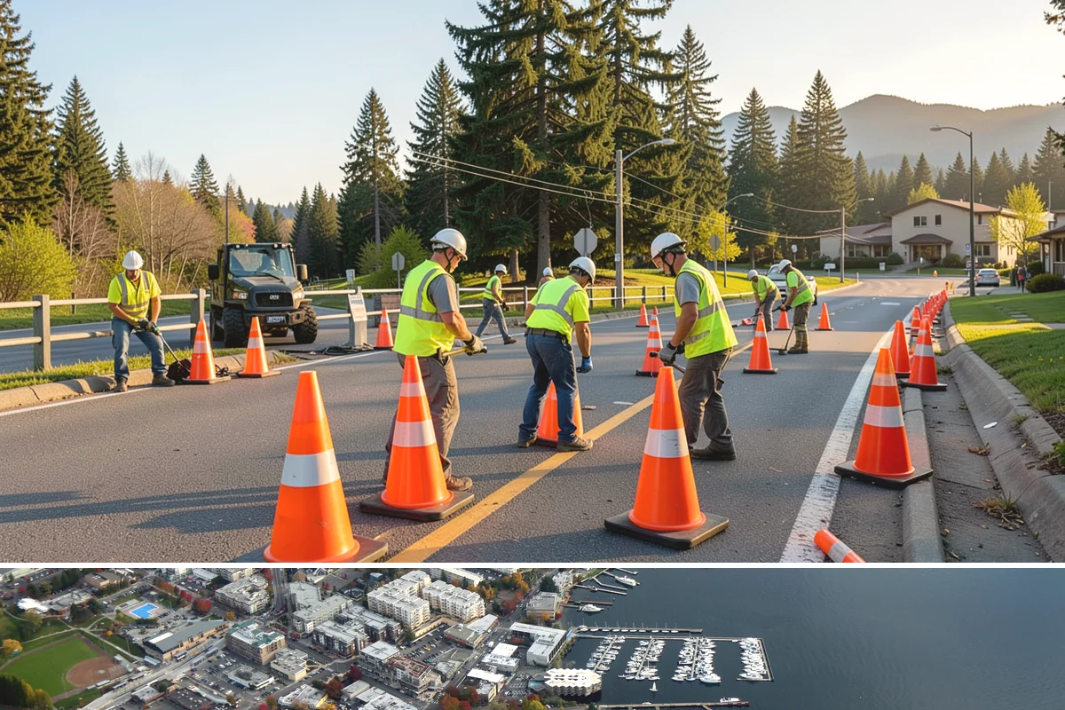 Valley Gutter Construction in Kirkland, King County, WA - Installing valley gutters ahead of the fall rainy season ensures drainage improvements are in place before peak stormwater flows.
