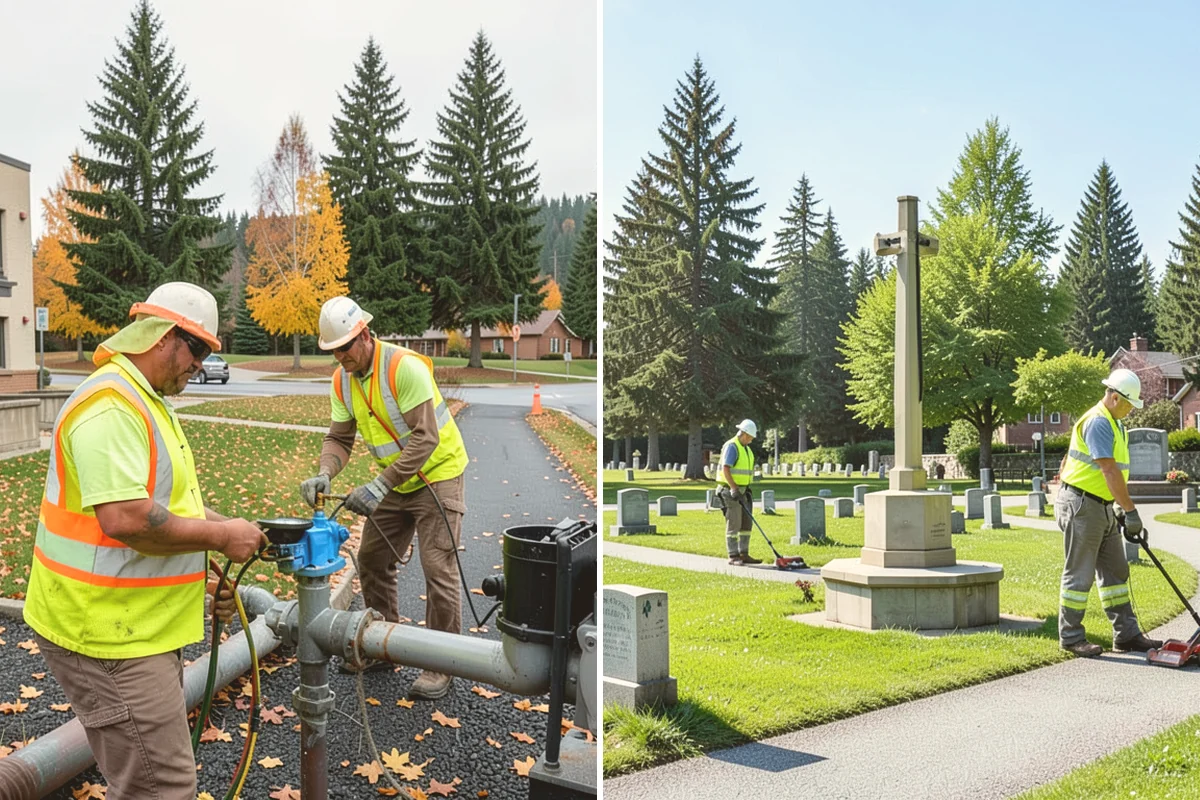 Valley Gutter Construction in Langley, Island County, WA - Shoot flow-line elevations and confirm drainage direction
