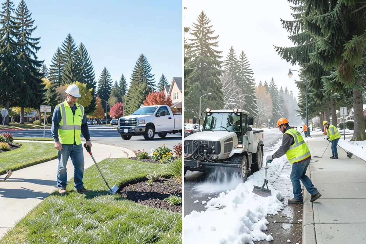 Valley Gutter Construction in Medina, King County, WA - Shoot flow-line elevations and confirm drainage direction