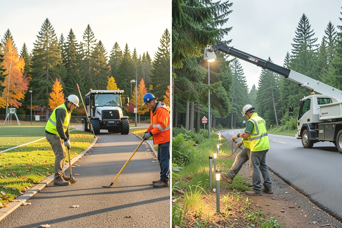 Valley Gutter Construction in Ruston, Pierce County, WA - Shoot flow-line elevations and confirm drainage direction
