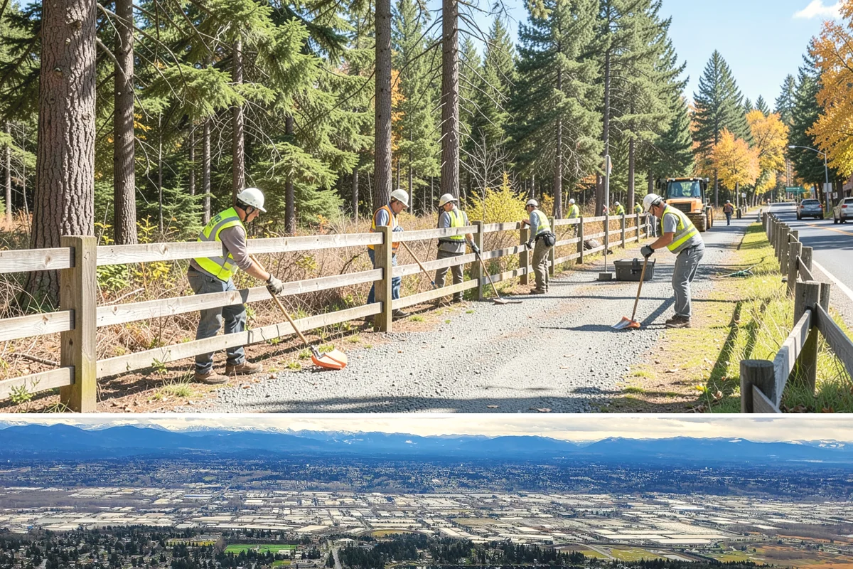 Valley Gutter Construction in SeaTac, King County, WA - Installing valley gutters ahead of the fall rainy season ensures drainage improvements are in place before peak stormwater flows.