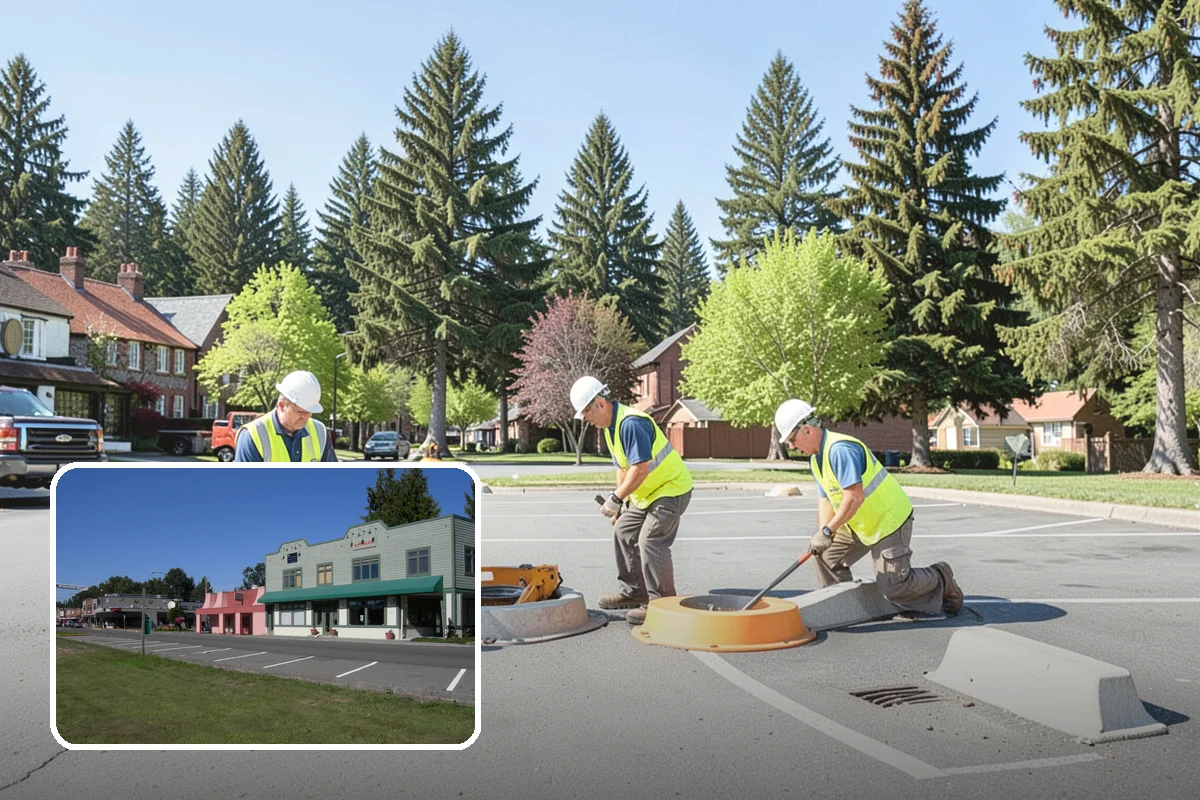 Valley Gutter Construction in Snoqualmie, King County, WA - Precise flow-line grades that prevent ponding