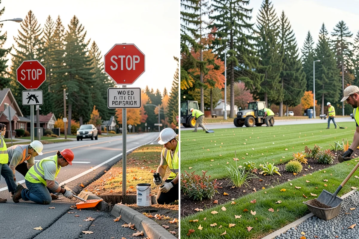Valley Gutter Construction in Snoqualmie, King County, WA - Shoot flow-line elevations and confirm drainage direction