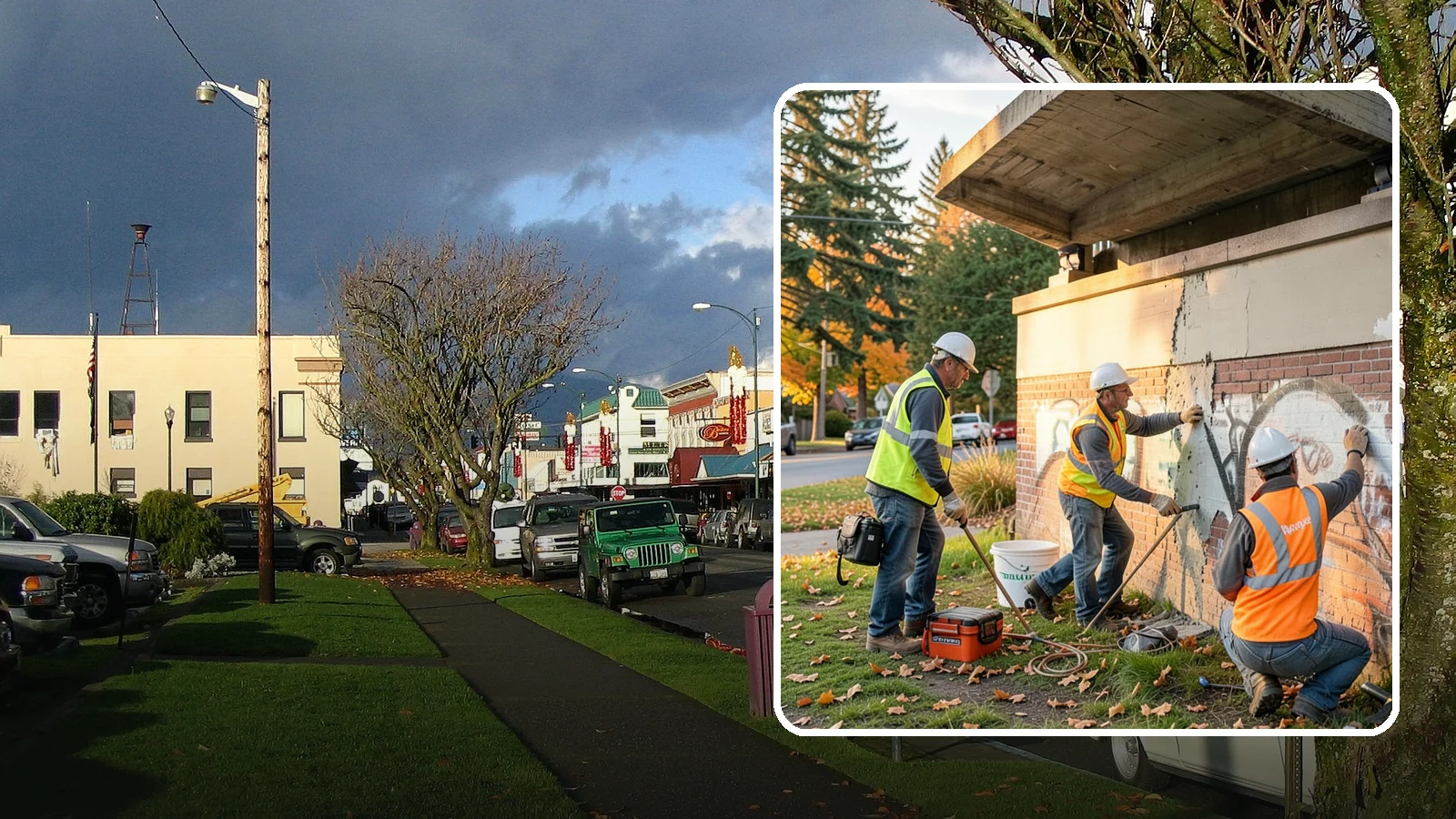Vandalism Repair in Arlington, Snohomish County, WA - Repair and restoration of damaged public property following acts of vandalism.