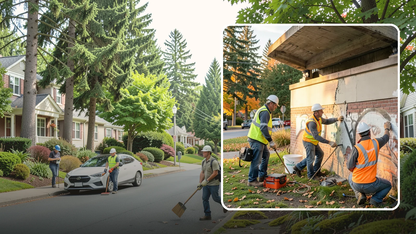 Vandalism Repair in Beaux Arts Village, King County, WA - Repair and restoration of damaged public property following acts of vandalism.
