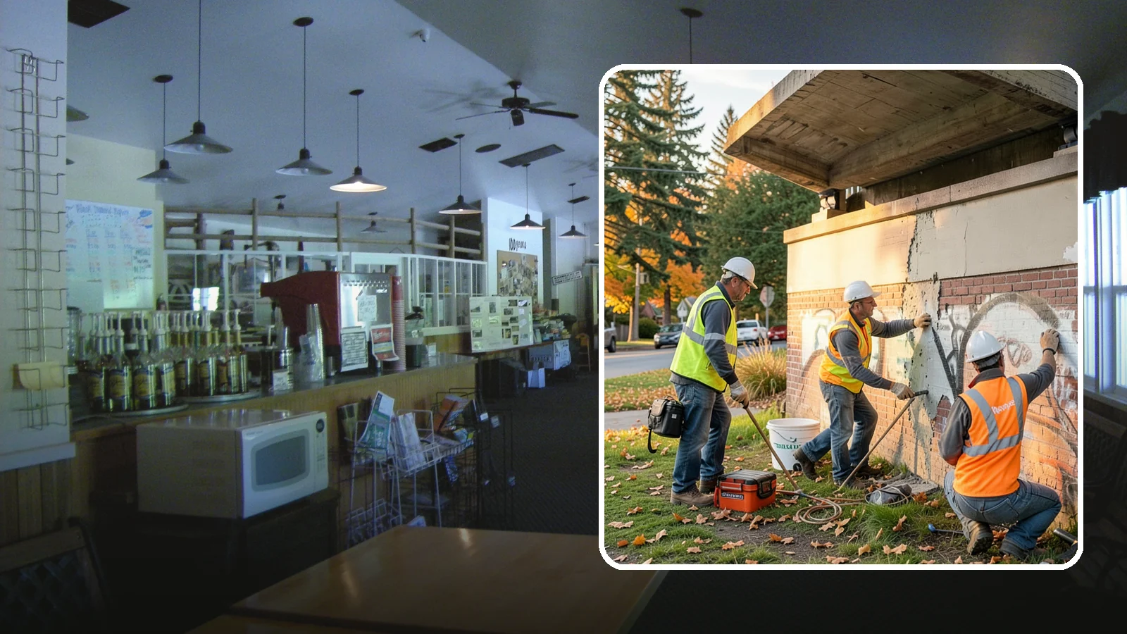 Vandalism Repair in Black Diamond, King County, WA - Repair and restoration of damaged public property following acts of vandalism.
