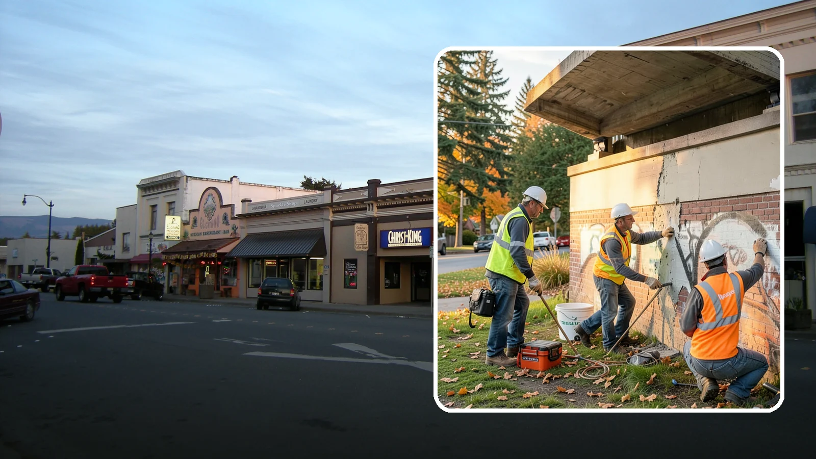 Vandalism Repair in Burlington, Skagit County, WA - Repair and restoration of damaged public property following acts of vandalism.
