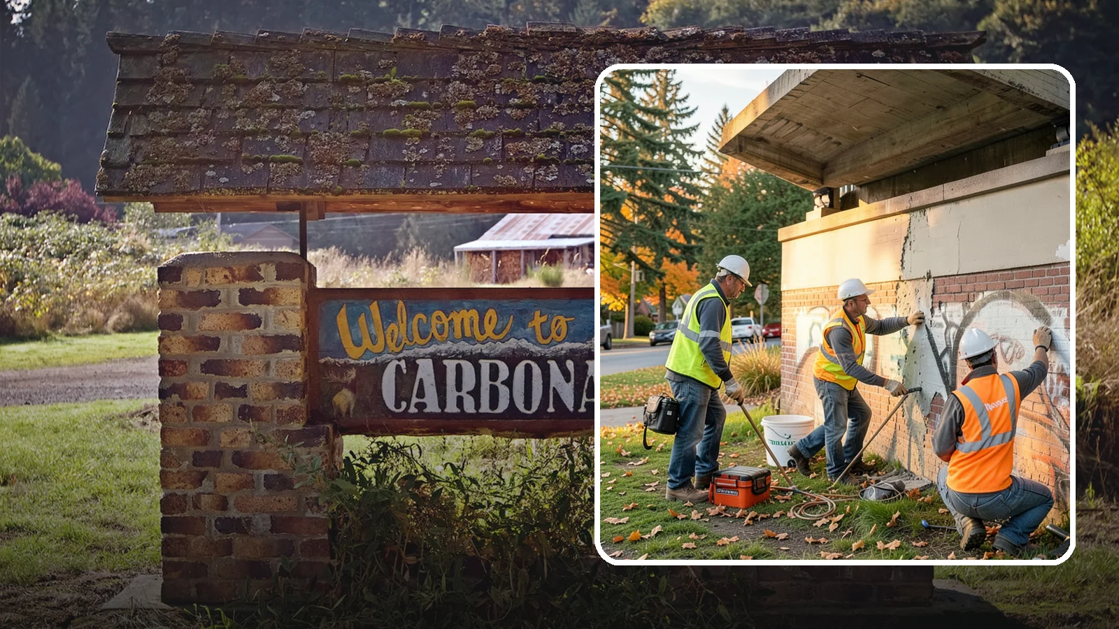Vandalism Repair in Carbonado, Pierce County, WA - Repair and restoration of damaged public property following acts of vandalism.