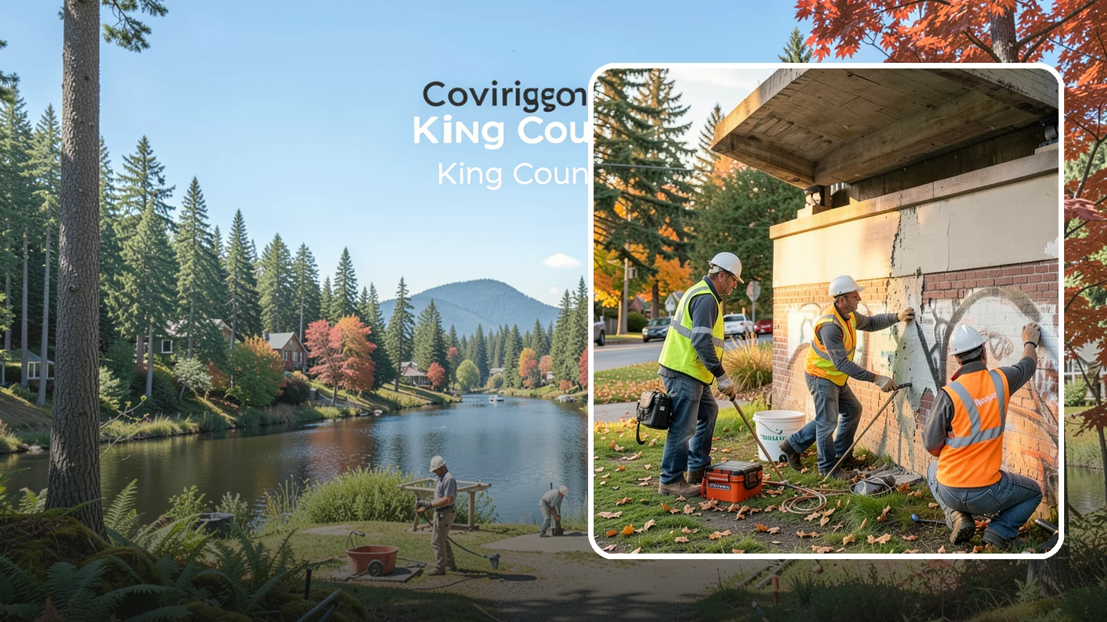 Vandalism Repair in Covington, King County, WA - Repair and restoration of damaged public property following acts of vandalism.