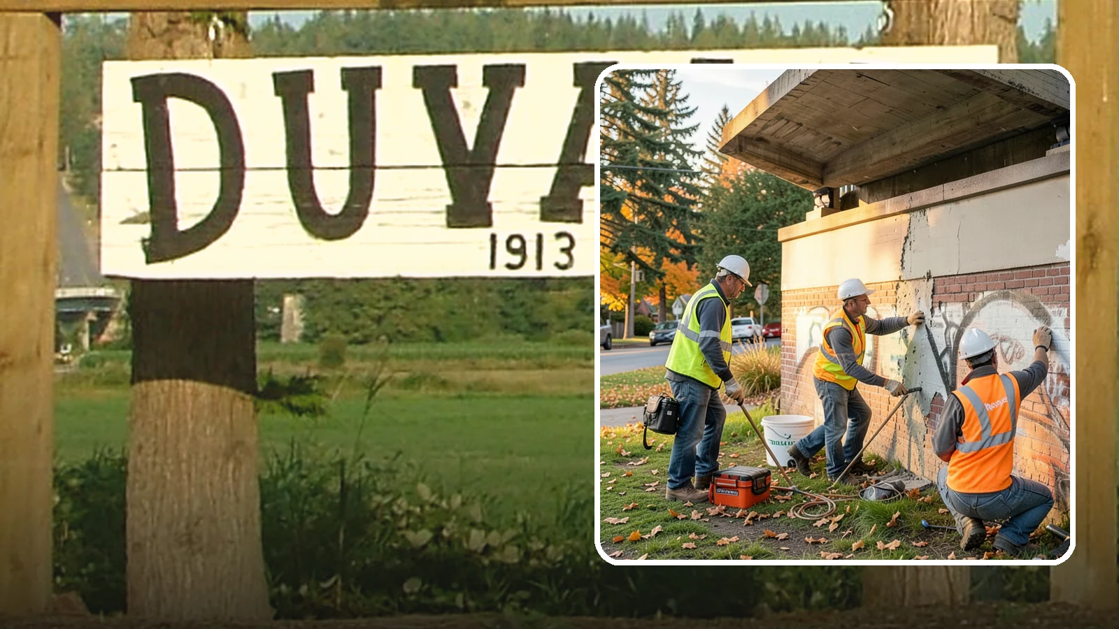 Vandalism Repair in Duvall, King County, WA - Repair and restoration of damaged public property following acts of vandalism.