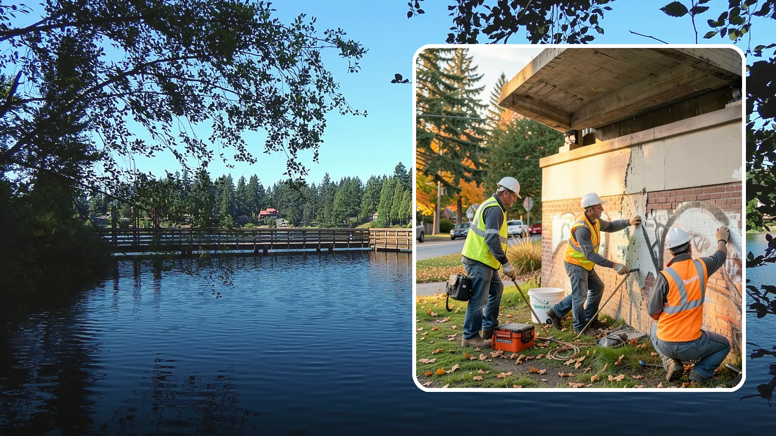 Vandalism Repair in Federal Way, King County, WA - Repair and restoration of damaged public property following acts of vandalism.