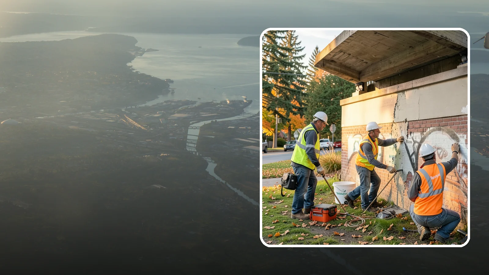 Vandalism Repair in Fife, Pierce County, WA - Repair and restoration of damaged public property following acts of vandalism.