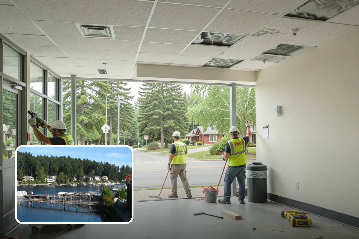 Vandalism Repair in Gig Harbor, Pierce County, WA - One contractor covering carpentry, metalwork, and finish repairs