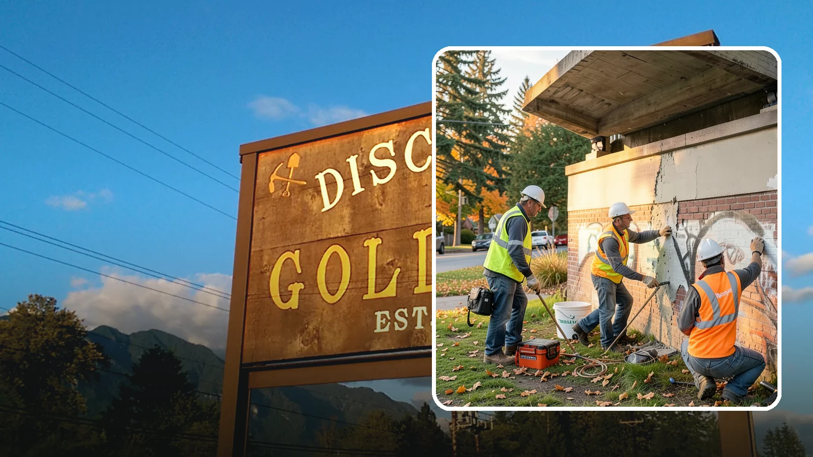 Vandalism Repair in Gold Bar, Snohomish County, WA - Repair and restoration of damaged public property following acts of vandalism.