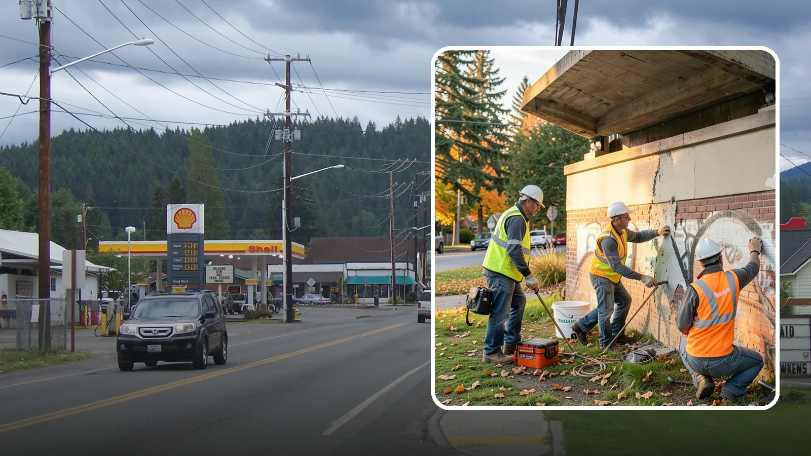 Vandalism Repair in Granite Falls, Snohomish County, WA - Repair and restoration of damaged public property following acts of vandalism.