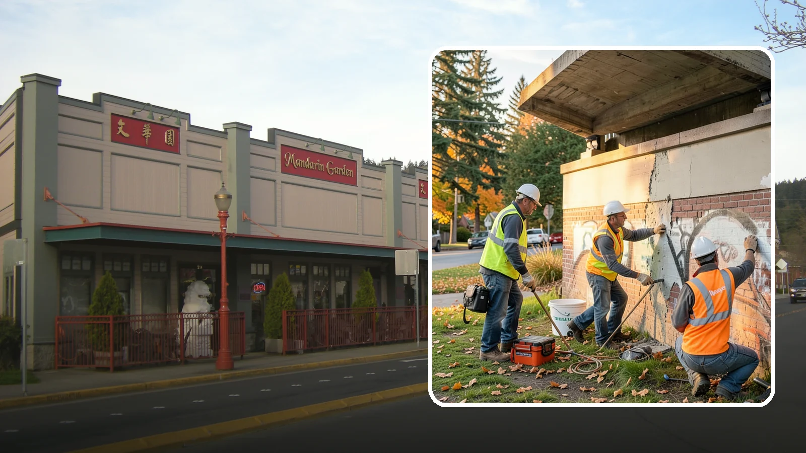 Vandalism Repair in Issaquah, King County, WA - Repair and restoration of damaged public property following acts of vandalism.