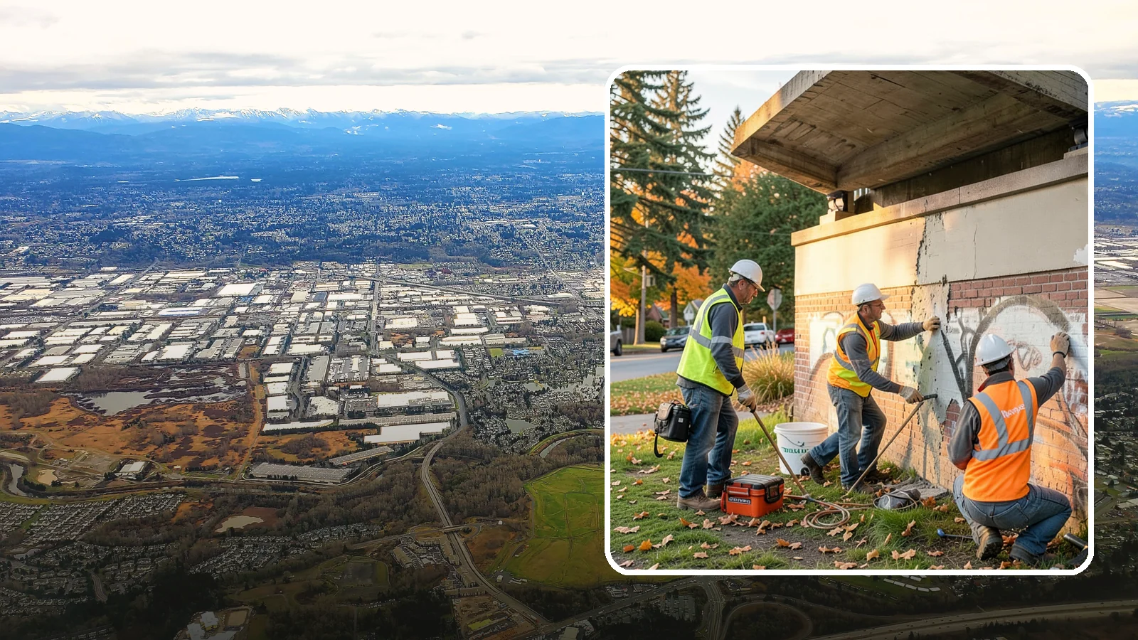 Vandalism Repair in Kent, King County, WA - Repair and restoration of damaged public property following acts of vandalism.