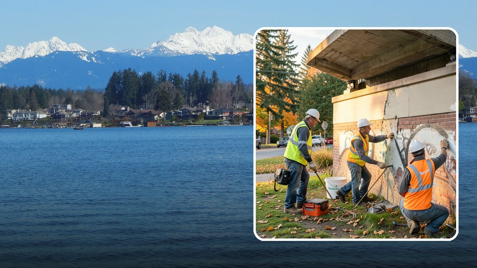 Vandalism Repair in Lake Stevens, Snohomish County, WA - Repair and restoration of damaged public property following acts of vandalism.