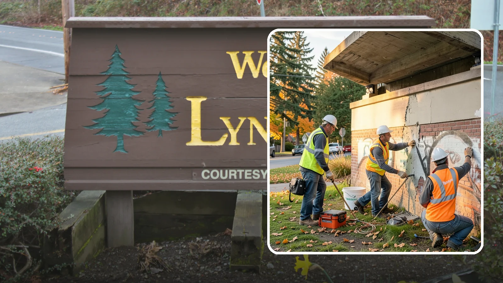 Vandalism Repair in Lynnwood, Snohomish County, WA - Repair and restoration of damaged public property following acts of vandalism.