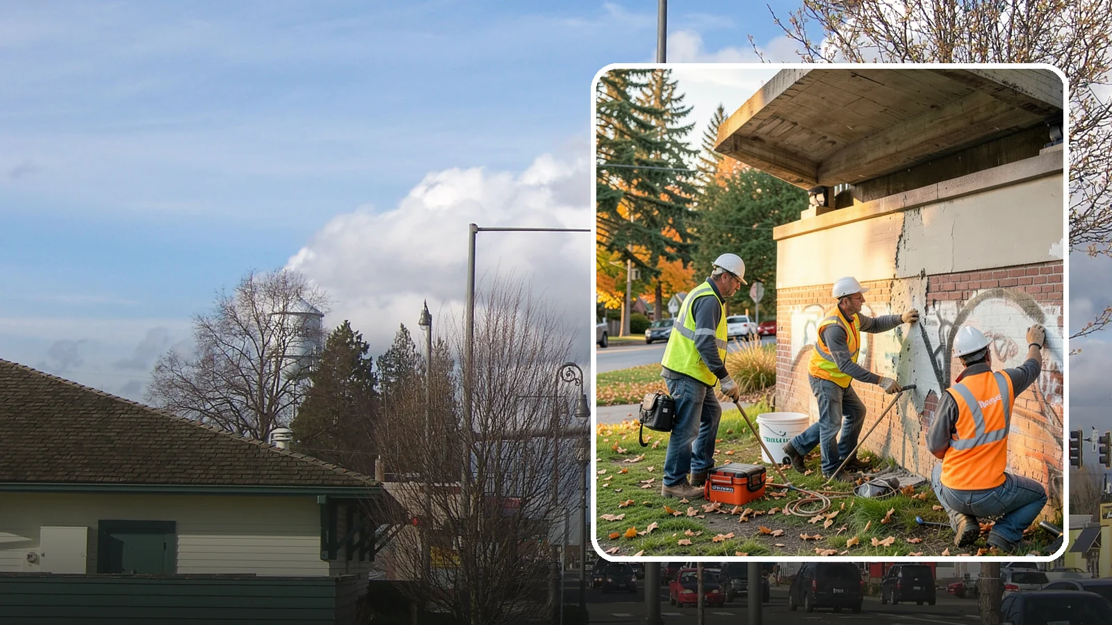 Vandalism Repair in Marysville, Snohomish County, WA - Repair and restoration of damaged public property following acts of vandalism.