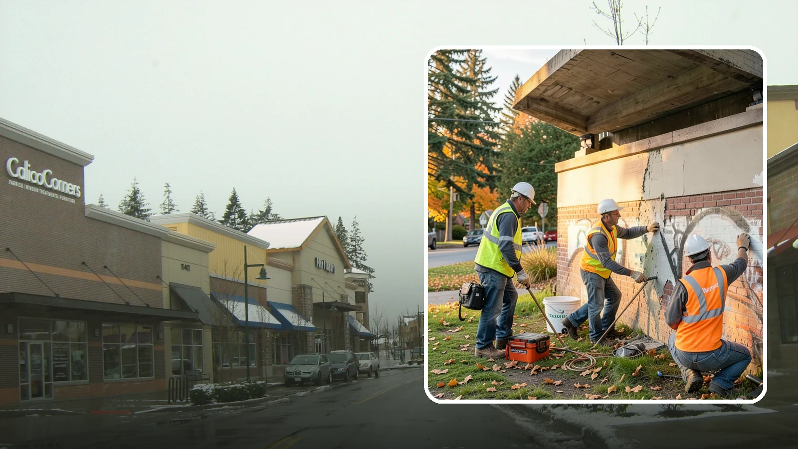 Vandalism Repair in Mill Creek, Snohomish County, WA - Repair and restoration of damaged public property following acts of vandalism.