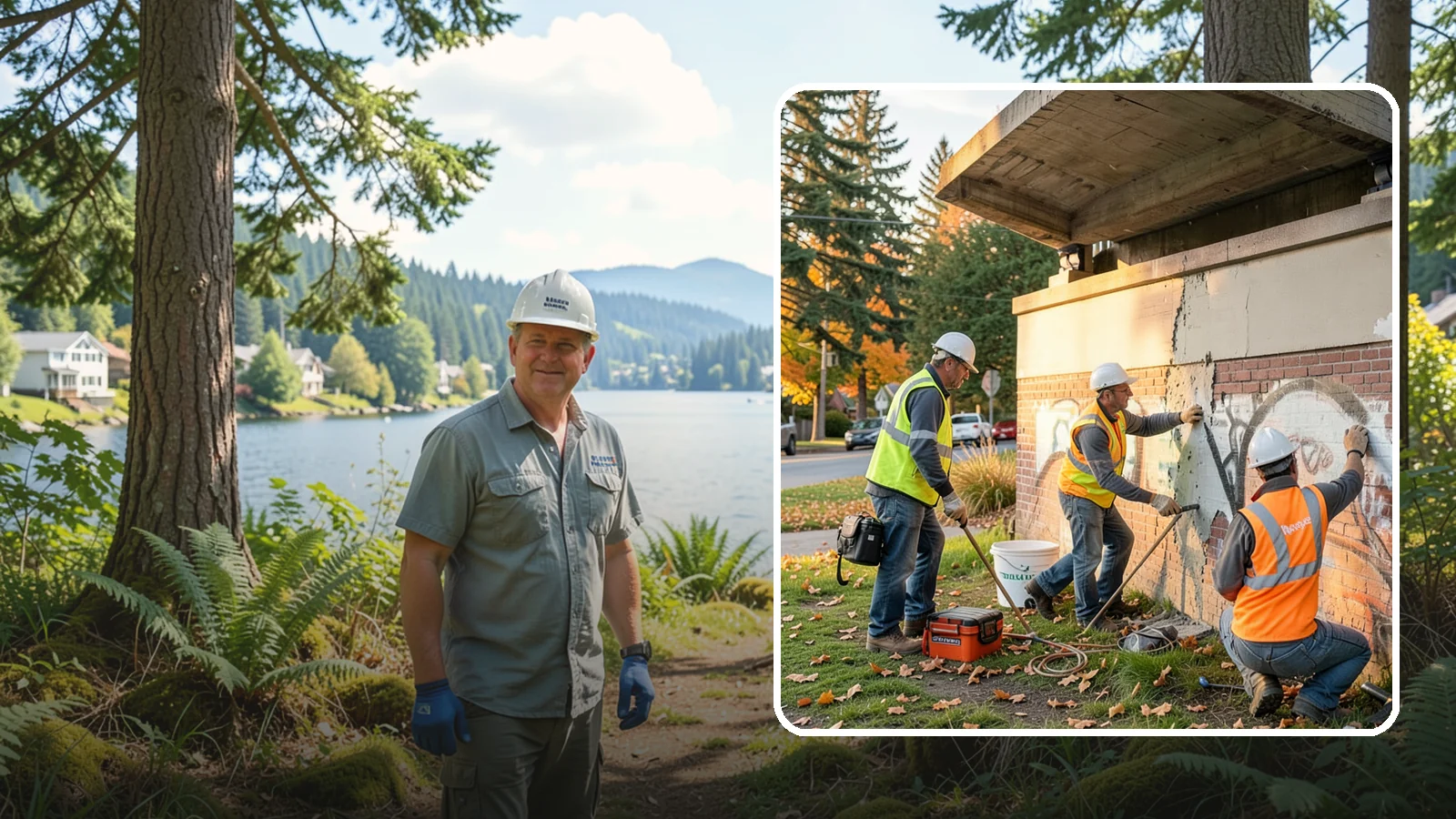 Vandalism Repair in Milton, King County, WA - Repair and restoration of damaged public property following acts of vandalism.