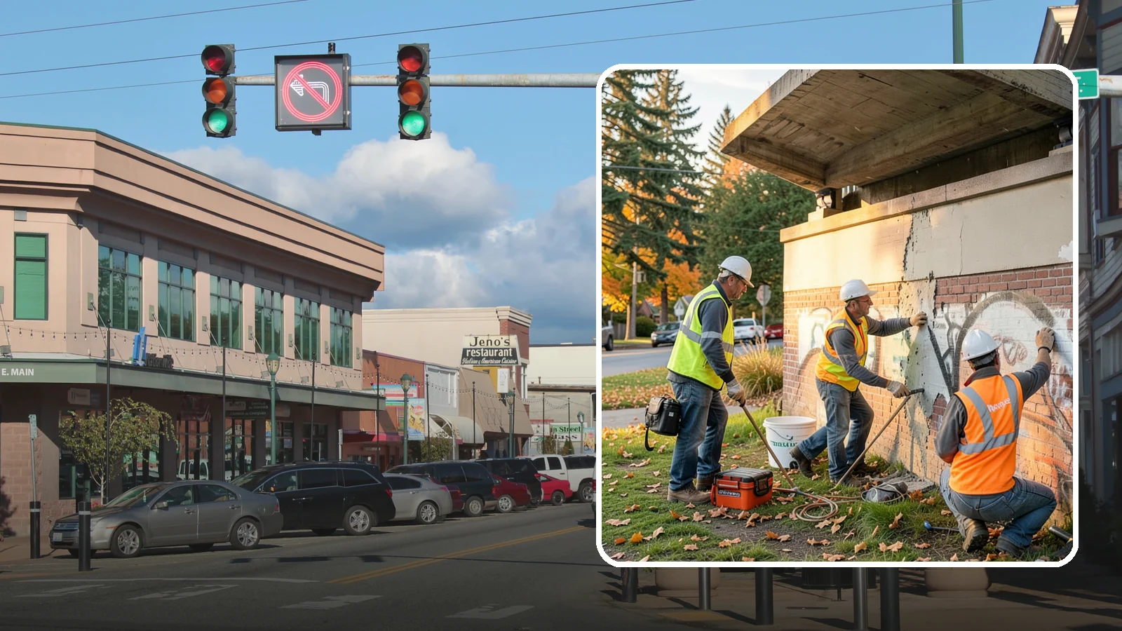 Vandalism Repair in Monroe, Snohomish County, WA - Repair and restoration of damaged public property following acts of vandalism.