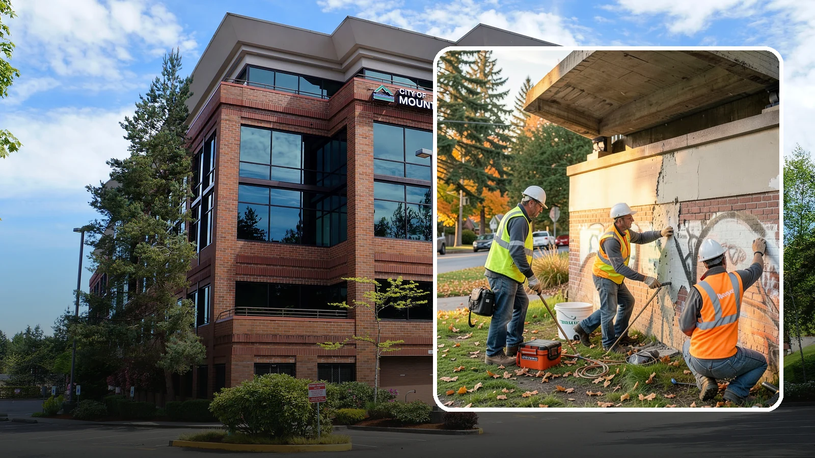 Vandalism Repair in Mountlake Terrace, Snohomish County, WA - Repair and restoration of damaged public property following acts of vandalism.