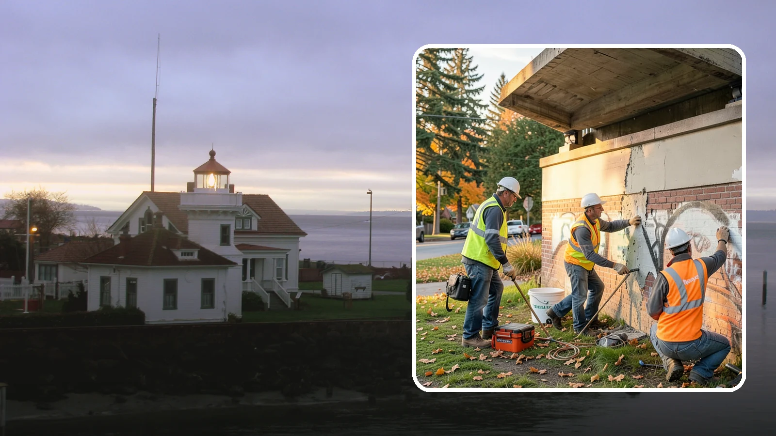 Vandalism Repair in Mukilteo, Snohomish County, WA - Repair and restoration of damaged public property following acts of vandalism.