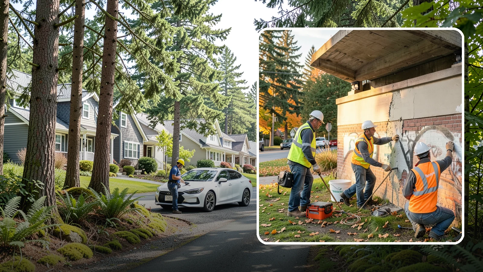 Vandalism Repair in Normandy Park, King County, WA - Repair and restoration of damaged public property following acts of vandalism.