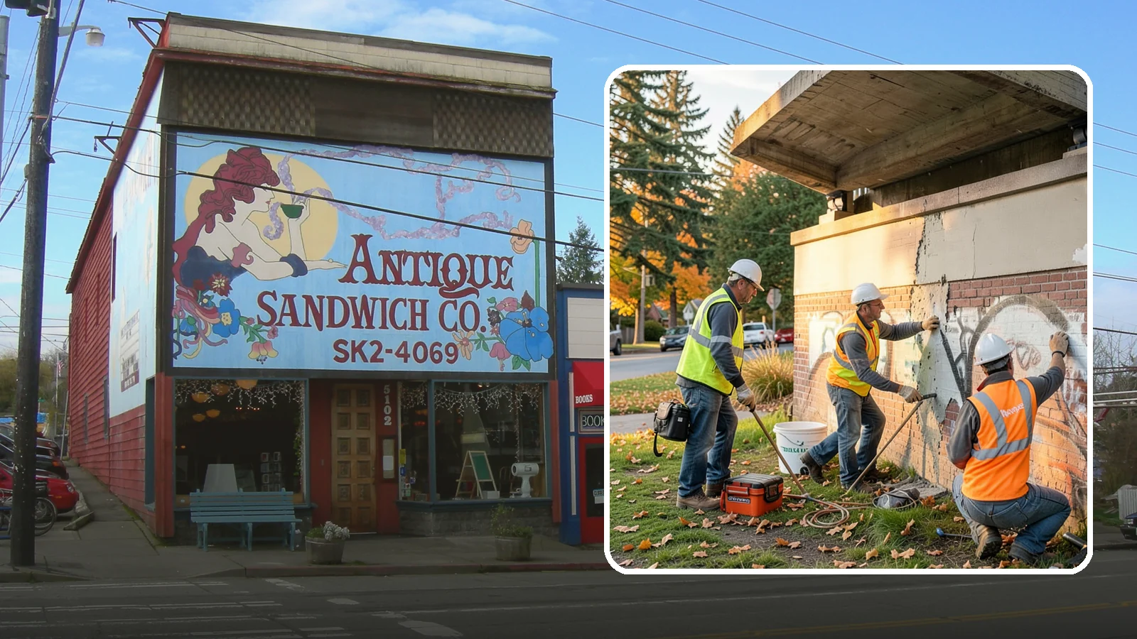 Vandalism Repair in Ruston, Pierce County, WA - Repair and restoration of damaged public property following acts of vandalism.