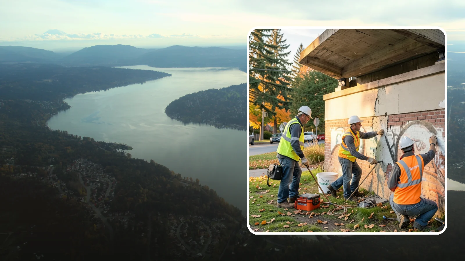 Vandalism Repair in Sammamish, King County, WA - Repair and restoration of damaged public property following acts of vandalism.