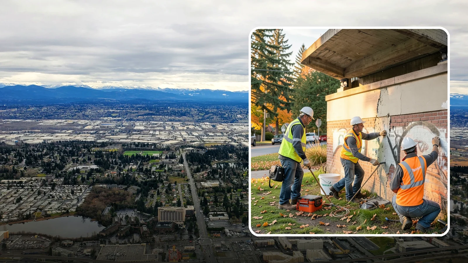 Vandalism Repair in SeaTac, King County, WA - Repair and restoration of damaged public property following acts of vandalism.