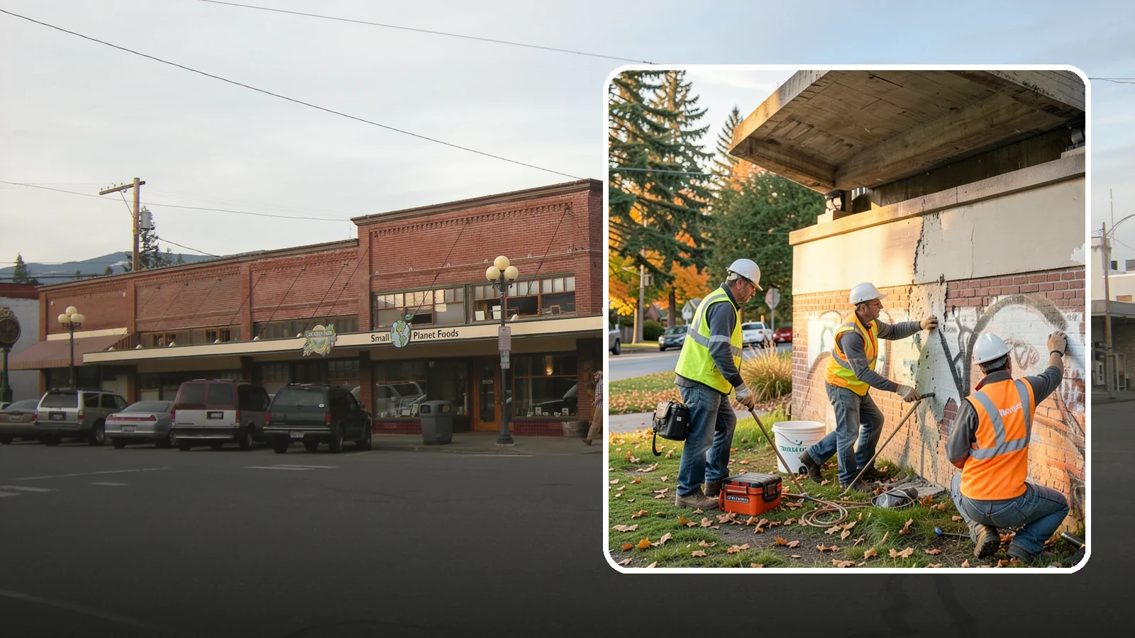 Vandalism Repair in Sedro-Woolley, Skagit County, WA - Repair and restoration of damaged public property following acts of vandalism.