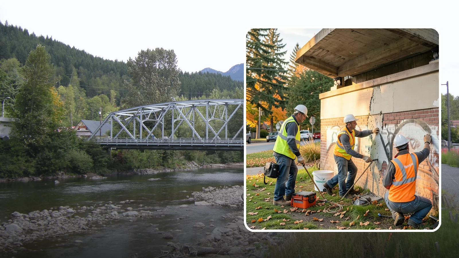 Vandalism Repair in Skykomish, King County, WA - Repair and restoration of damaged public property following acts of vandalism.