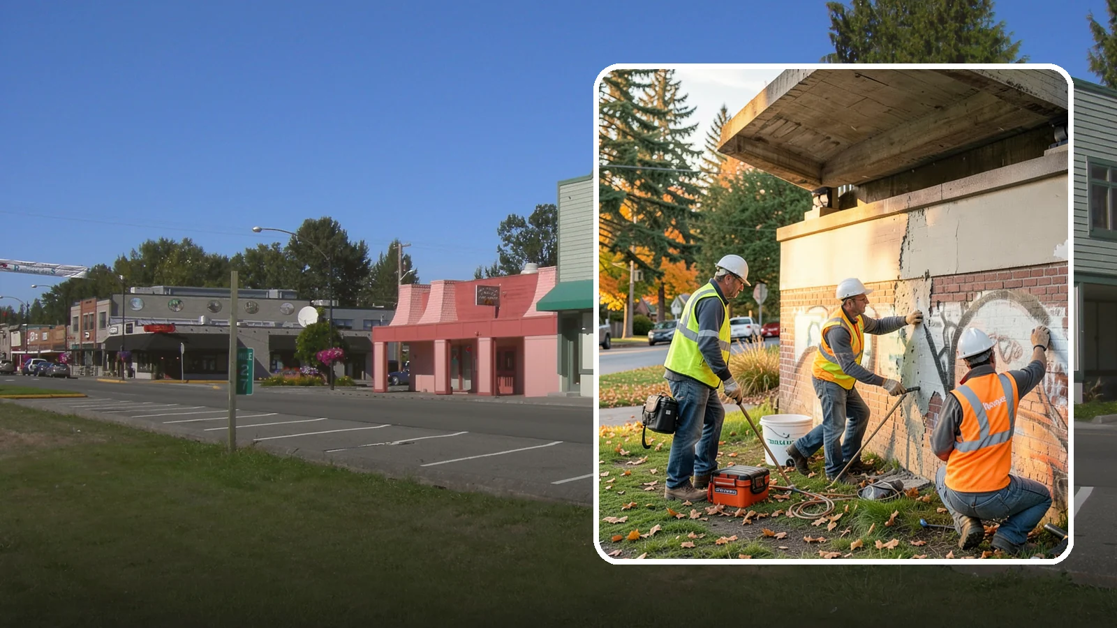 Vandalism Repair in Snoqualmie, King County, WA - Repair and restoration of damaged public property following acts of vandalism.
