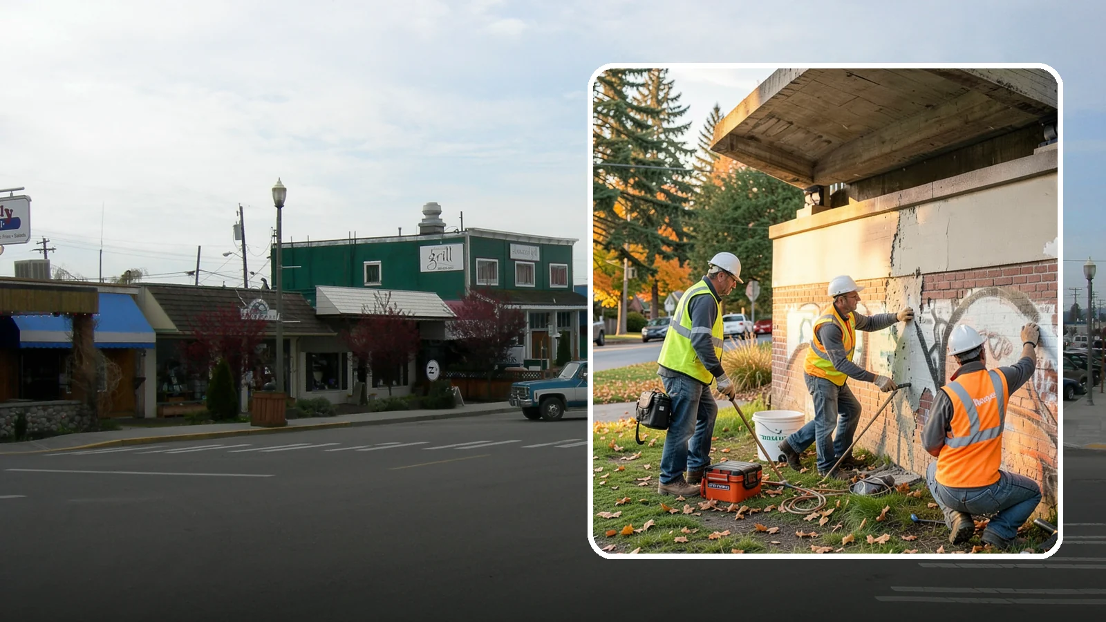 Vandalism Repair in Stanwood, Snohomish County, WA - Repair and restoration of damaged public property following acts of vandalism.