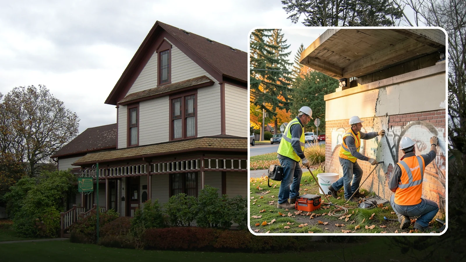 Vandalism Repair in Sumner, Pierce County, WA - Repair and restoration of damaged public property following acts of vandalism.