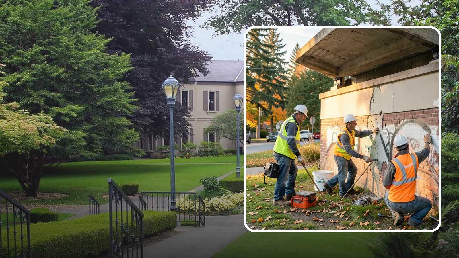 Vandalism Repair in Woodinville, King County, WA - Repair and restoration of damaged public property following acts of vandalism.