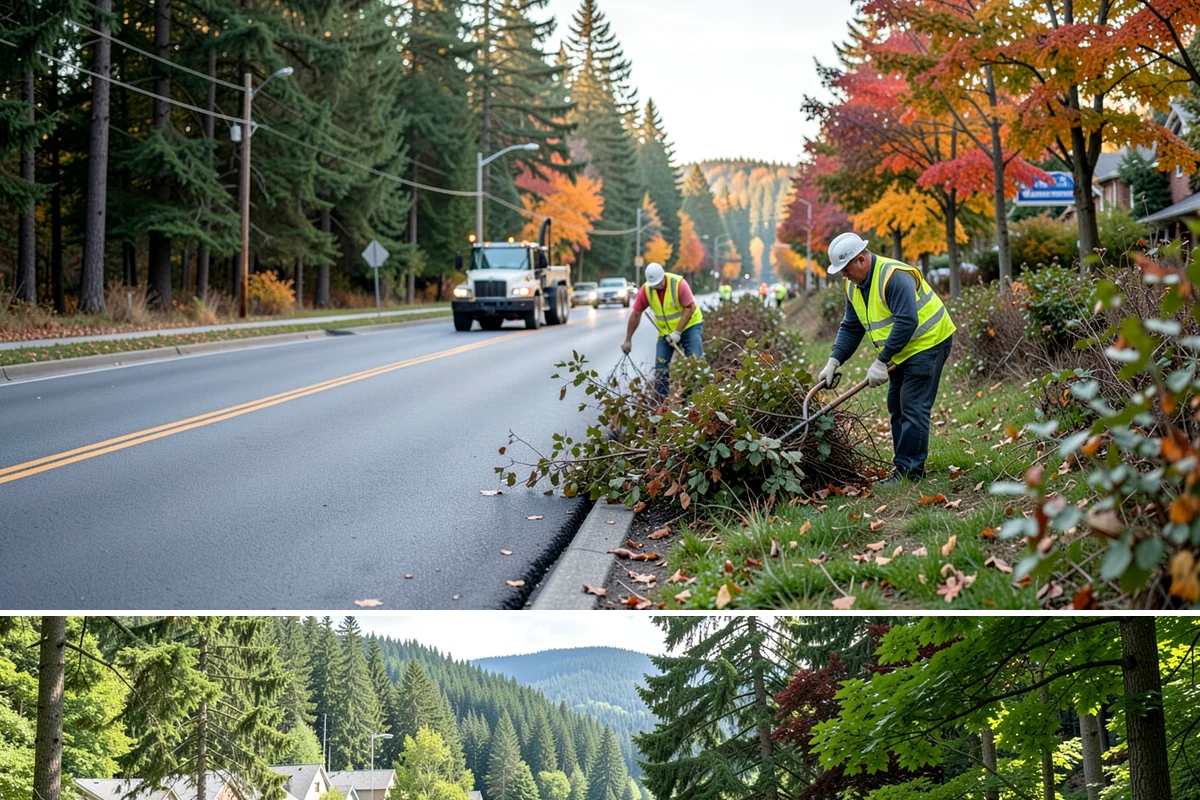 Vegetation Management in Lake Forest Park, King County, WA - Vegetation management runs across the full growing season, with the heaviest clearing cycles timed to spring and summer flushes...