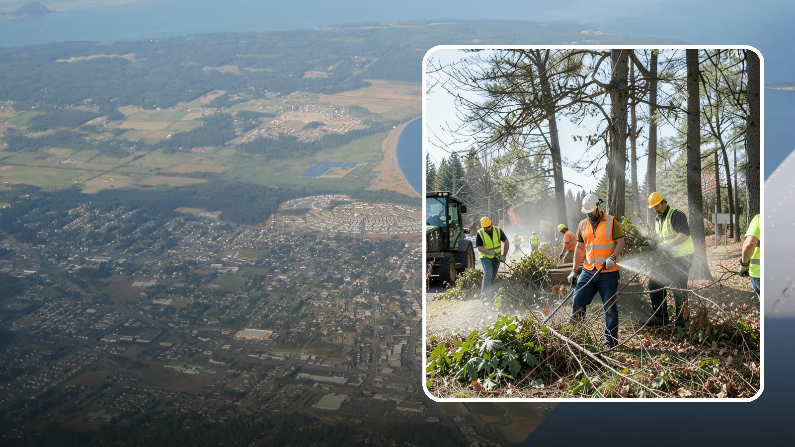 Vegetation Management in Oak Harbor, Island County, WA - Ongoing control of woody and herbaceous vegetation across public assets to maintain clearances, safety, and regulatory compliance.