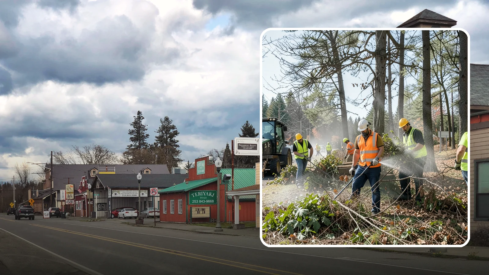 Vegetation Management in Roy, Pierce County, WA - Ongoing control of woody and herbaceous vegetation across public assets to maintain clearances, safety, and regulatory compliance.