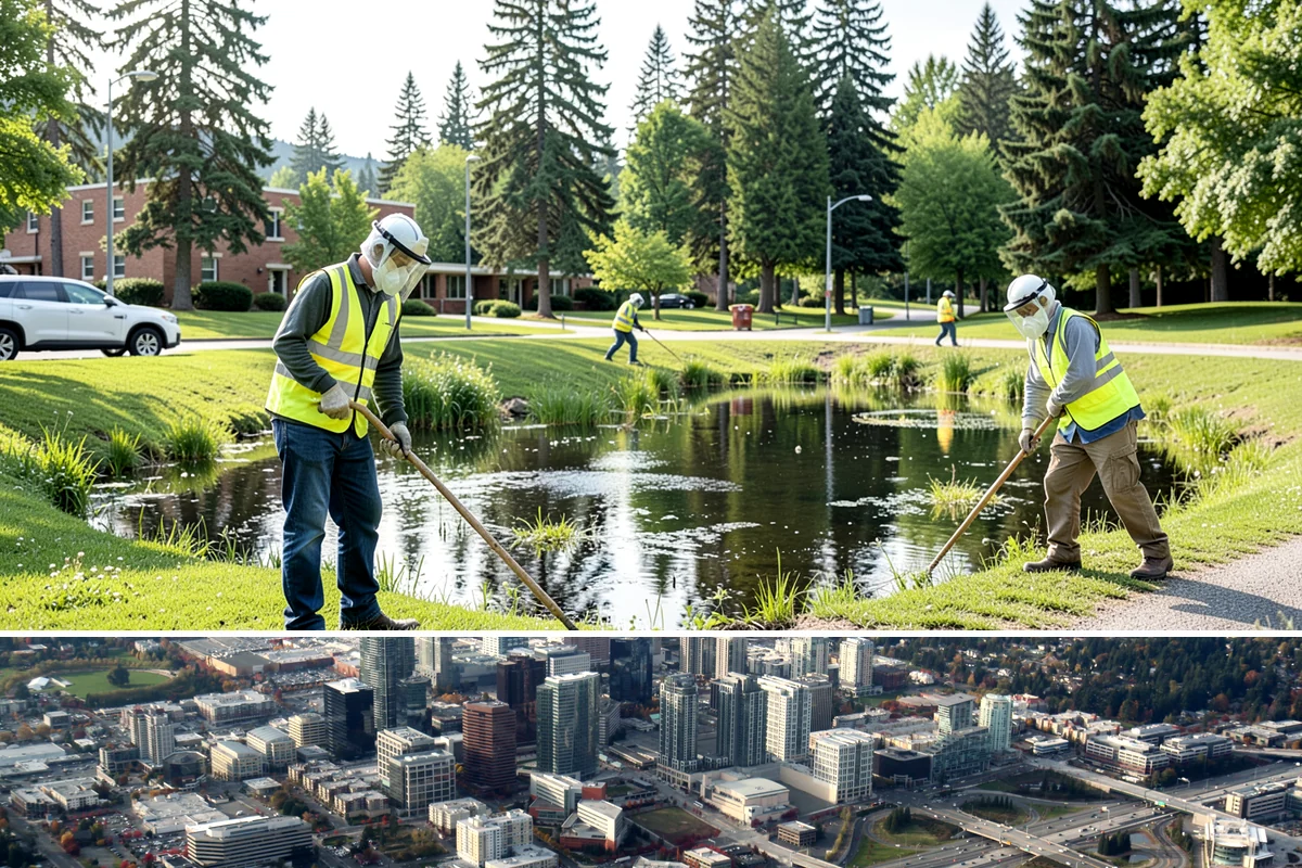 Veteran Memorial Maintenance in Bellevue, King County, WA - Preparation is most intensive before Memorial Day, Veterans Day, and Independence Day ceremonies.
