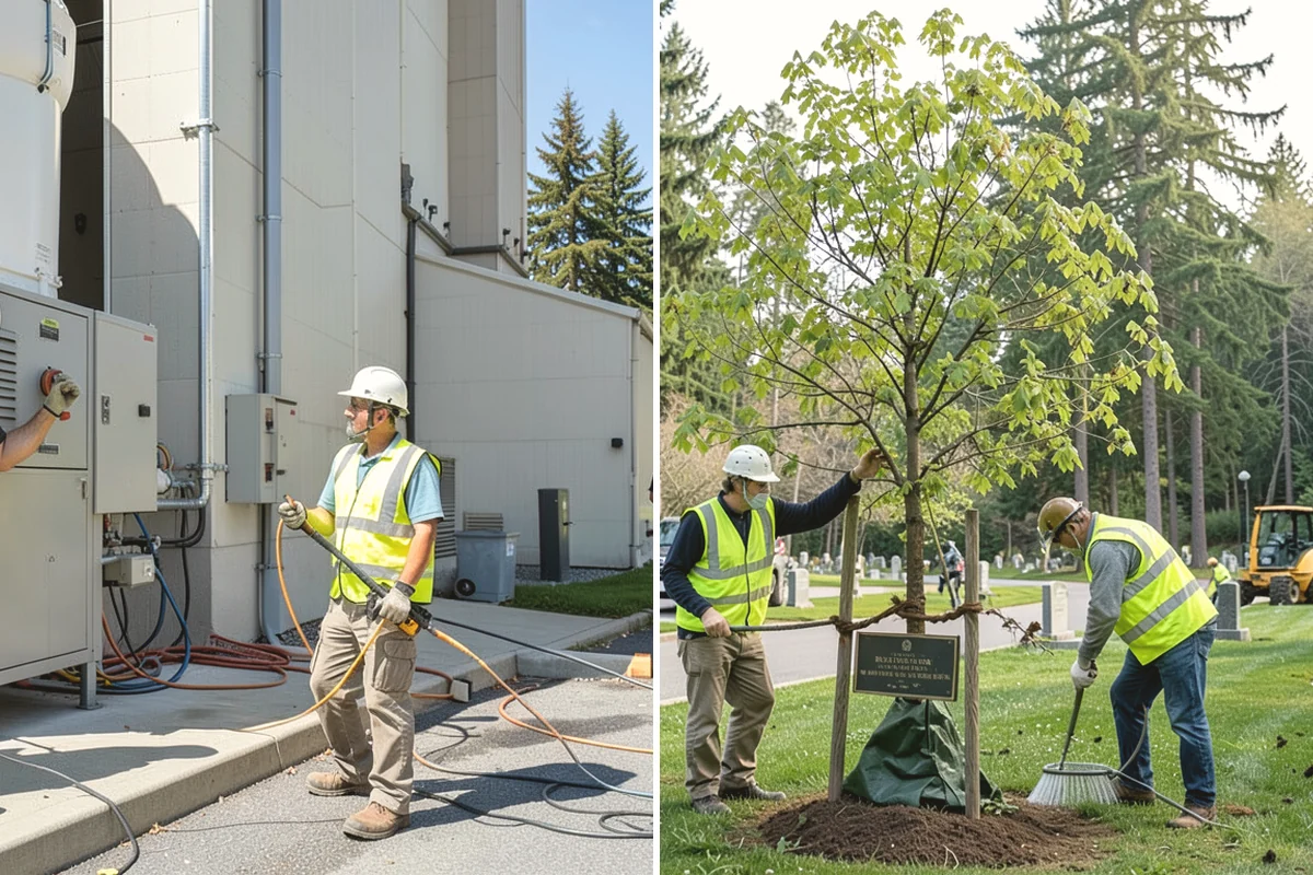 Veteran Memorial Maintenance in La Conner, Skagit County, WA - Coordinate with veterans' groups on standards and observance dates