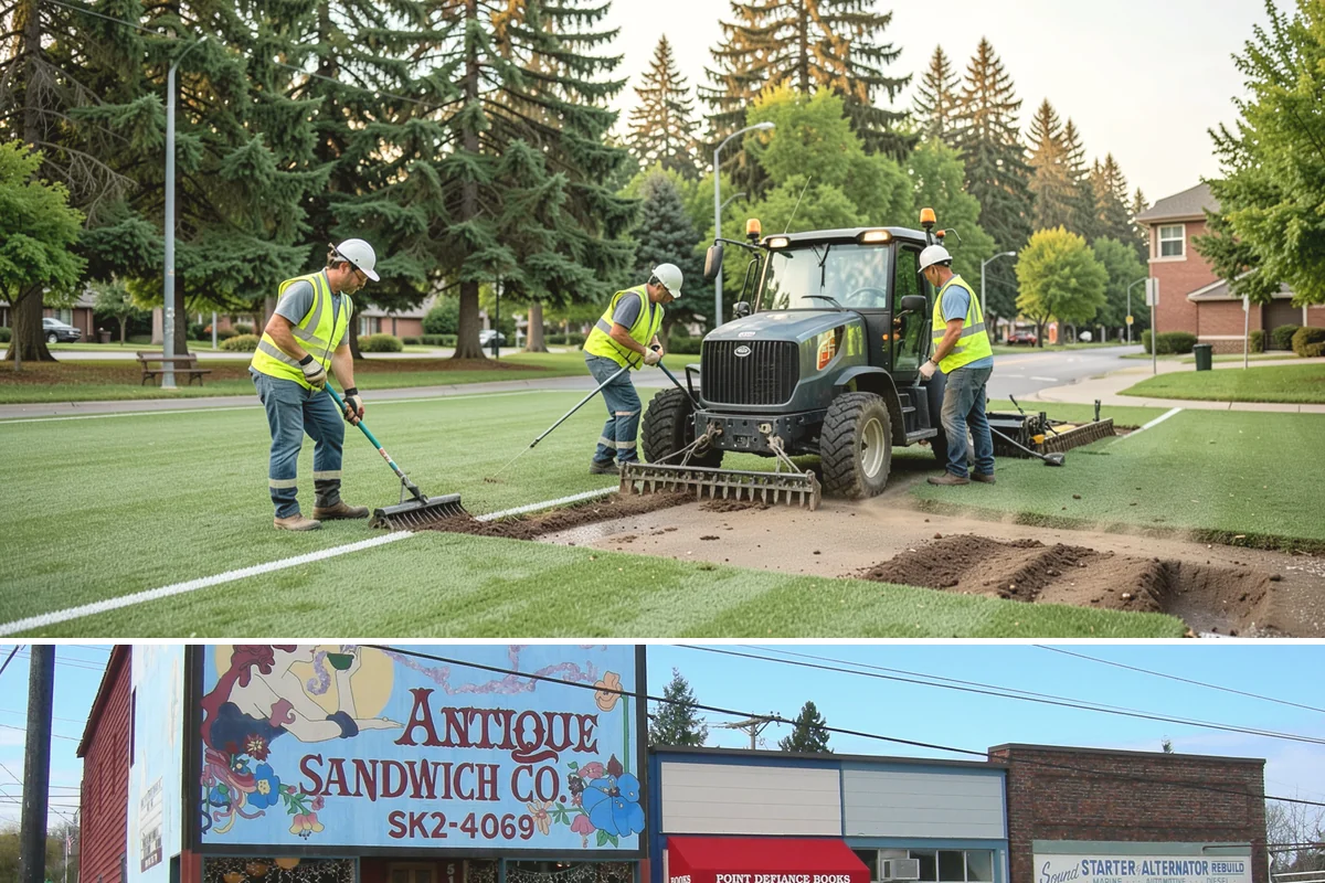 Veteran Memorial Maintenance in Ruston, Pierce County, WA - Preparation is most intensive before Memorial Day, Veterans Day, and Independence Day ceremonies.