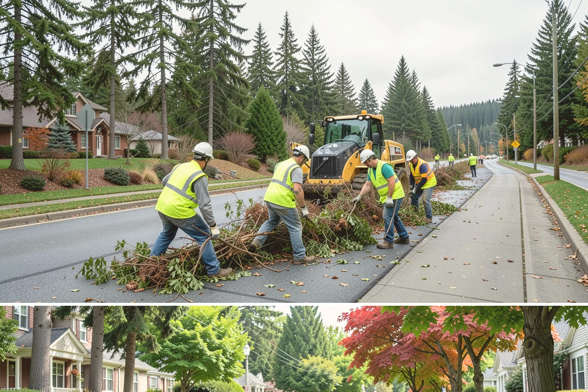 Walking Trail Maintenance in Beaux Arts Village, King County, WA - Vegetation clearing peaks in the growing season, while drainage and washout repairs concentrate around the rainy months.