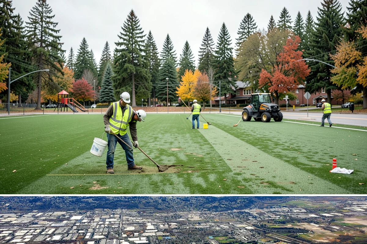 Walking Trail Maintenance in Kent, King County, WA - Vegetation clearing peaks in the growing season, while drainage and washout repairs concentrate around the rainy months.