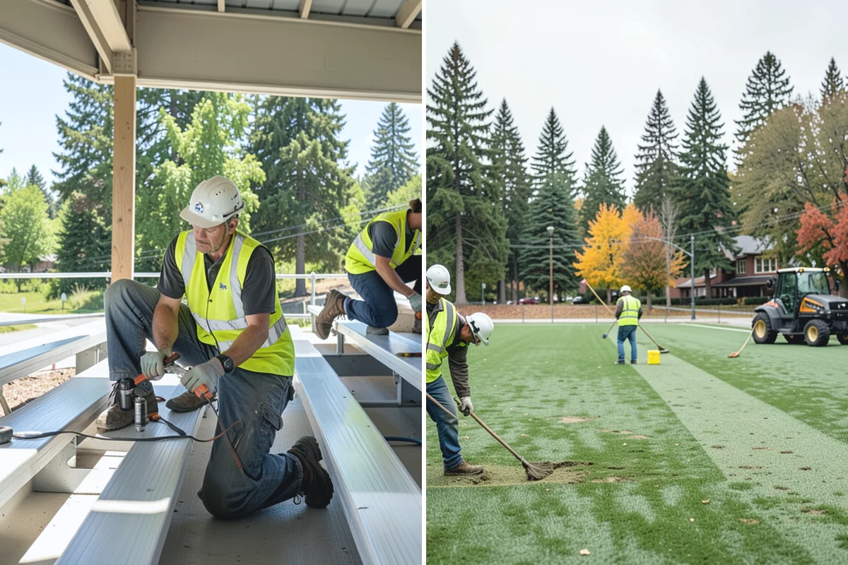 Warning Track Maintenance in Auburn, King County, WA - Assess track depth, width, and edge definition